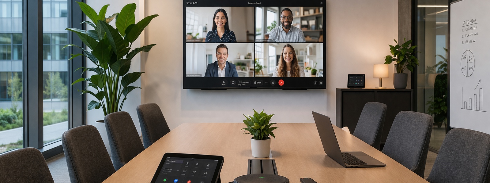 Modernes Meetingraum Setup
